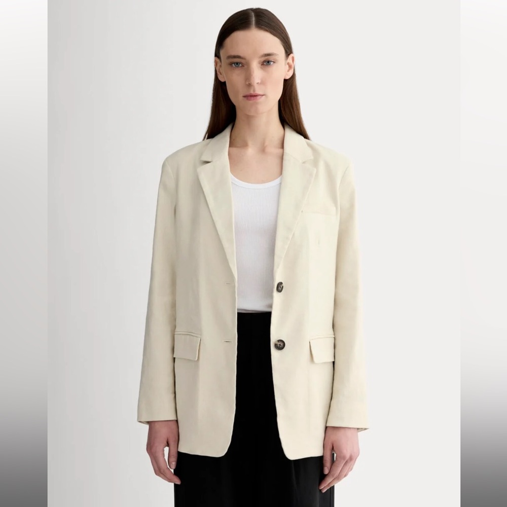 Everlane Cream bone linen Blazer